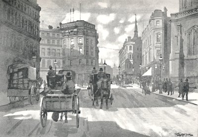 1891年，维多利亚区皇后街铁路区大厦大厦站 作者 威廉·卢克