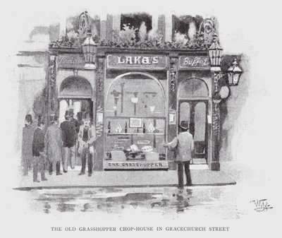 The Old Grasshopper Chop-House in Gracechurch Street (litho) 作者 威廉·卢克