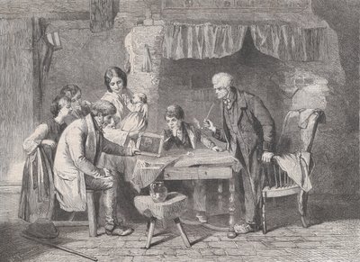 祖父的肖像，来自《伦敦新闻画报》，1862年1月4日。 作者 威廉·卢森·托马斯