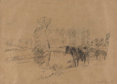 风景中的牛 作者 威廉·马克·费舍尔