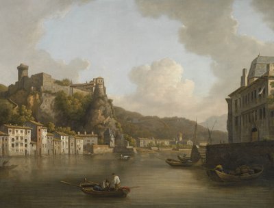 法语：Une vue du château de Pierre-Scize à Lyon 里昂罗纳河畔皮埃尔-恩西兹城堡的景色 作者 威廉·马洛