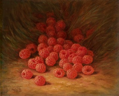 林地上的红色覆盆子 1866 年（木板油画） 作者 威廉·梅森·布朗