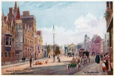 Broad St，Oxford和Balliol College 作者 威廉·马蒂森