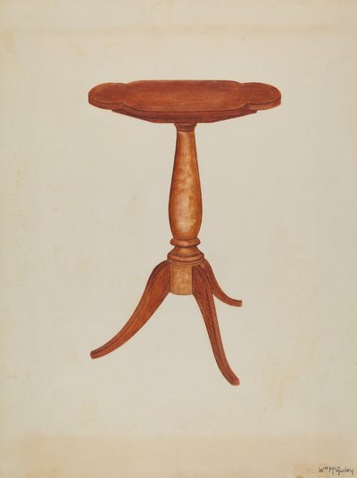 Tip-table或Cant-table，1937年。 作者 威廉·麦考利