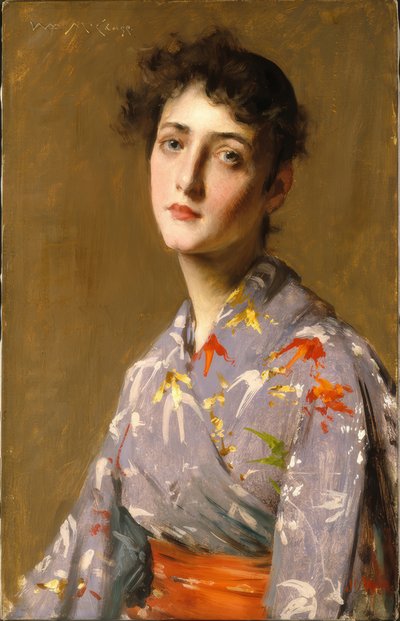 Girl in a Japanese Costume 作者 威廉·梅里特·蔡斯