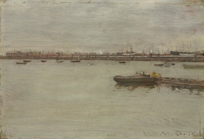 海湾上的灰色日子c。 1886年。 作者 威廉·梅里特·蔡斯