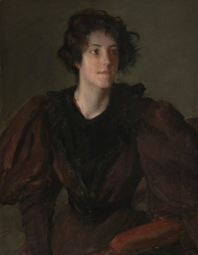 《一位年轻女子的研究》，c.1880-85（布面油画） 作者 威廉·梅里特·蔡斯
