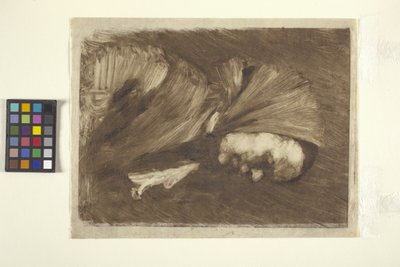 戴围巾的女人（单版画） 作者 威廉·梅里特·蔡斯