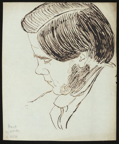 威廉·霍尔曼·亨特的肖像，1854年 作者 William Michael Rossetti
