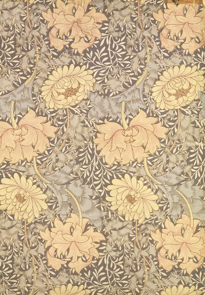 &39;Chrysanthemum&39;壁纸设计，1876年 作者 威廉·莫里斯