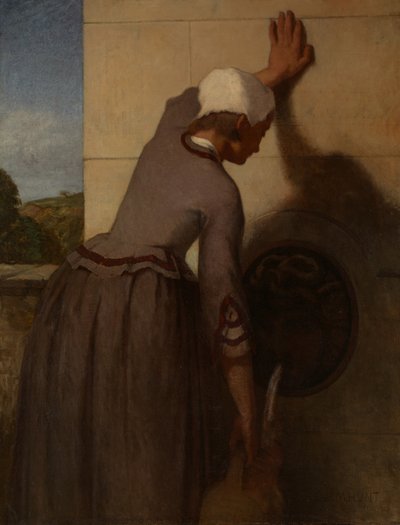 喷泉的女孩，1852-54 作者 威廉·莫里斯
