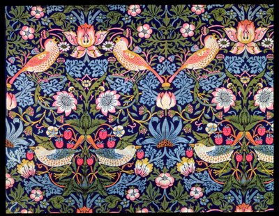 草莓大盗》，威廉-莫里斯设计的纺织品，1883年 作者 威廉·莫里斯