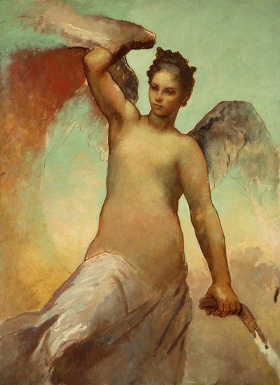 财富，"发现者 "的研究，约1878年（布面油画）。 作者 威廉·莫里斯·亨特
