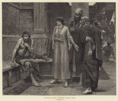 历史图片，圣彼得否认基督 作者 William Mouat Loudan
