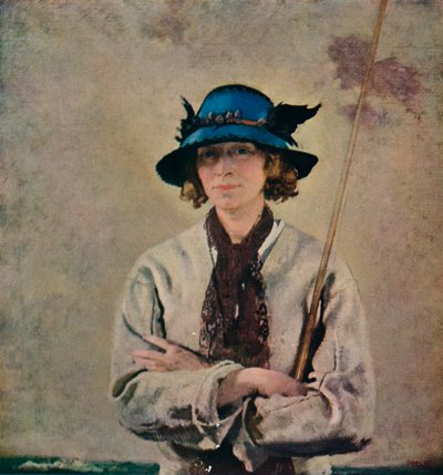 钓鱼者，c1912 作者 威廉·纽文汉姆·蒙塔古·奥尔彭