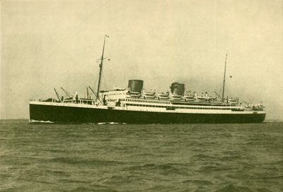 Royal Mail Motor Liner Asturias 22,500吨总价，c1930。 作者 威廉·纽文汉姆·蒙塔古·奥尔彭