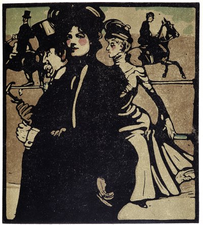 伦敦赛马场上的贵族 - 《伦敦的类型》，威廉·尼科尔森 (William Nicholson)（1872-1949 年）着，弗洛里 (Floury) 编 作者 威廉·尼科尔森