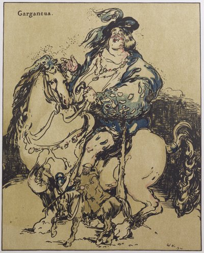Gargantua，《浪漫人物》插图，1900 年首次出版（彩色平版印刷） 作者 威廉·尼科尔森