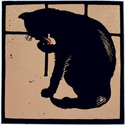 不常见的猫》，选自《动物方册》，最初出版于 1900 年（彩色石印版） 作者 威廉·尼科尔森