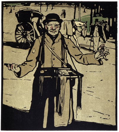 伦敦玩具商人 - 威廉·尼科尔森 (William Nicholson)（1872-1949 年）的《伦敦类型》，弗洛里 (Floury) 编 作者 威廉·尼科尔森