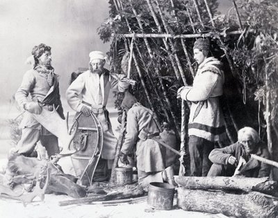 加拿大捕手的生活，诺特曼摄，约 1890 年。 作者 威廉·诺特曼