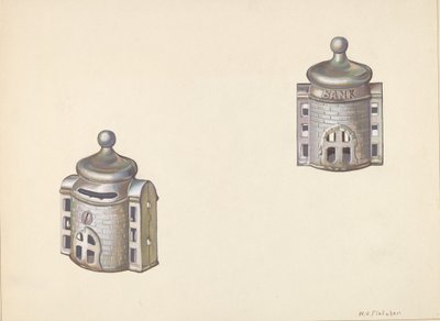 拜占庭圆顶硬币银行，约1938年。 作者 威廉·O·弗莱彻