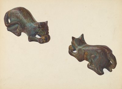 猫和球硬币银行，约1939年。 作者 威廉·O·弗莱彻