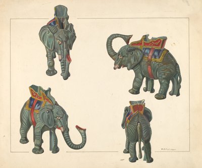 玩具银行。大象，约1938年。 作者 威廉·O·弗莱彻