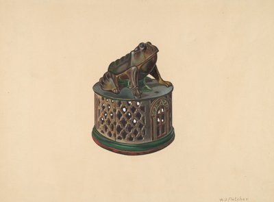 玩具银行：青蛙，约1938年。 作者 威廉·O·弗莱彻