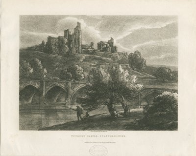 Tutbury城堡-南视图：锌版摄影机，[c 1811] 作者 威廉·P·夏洛克