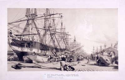 西印度码头，波普拉尔，伦敦，1830年 作者 威廉·帕罗特