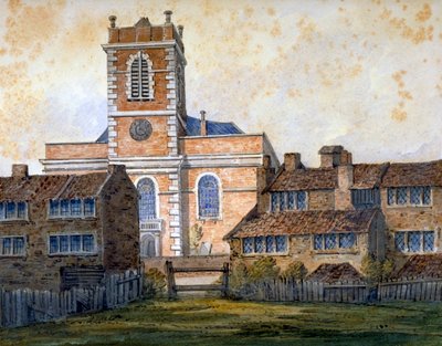 伦敦Bethnal Green的圣马修教堂，约1815年 作者 威廉·皮尔森