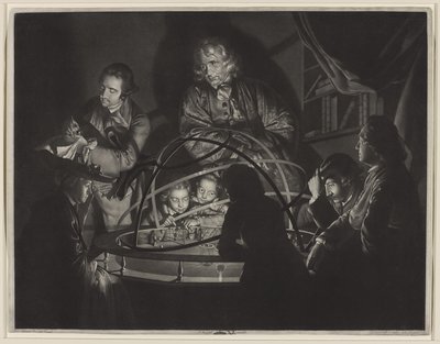 在德比的约瑟夫·赖特（Joseph Wright）（1734-97）之后，在奥雷里（Orrery）进行演讲的哲学家 作者 威廉·佩特