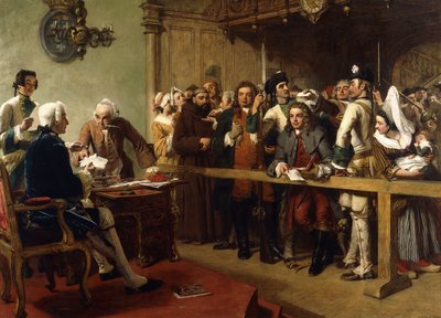 霍加斯1851年作为间谍被带到加来州长 作者 William Powell Frith