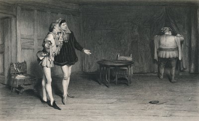 亨利王子、波恩斯和福斯塔夫。亨利四世国王--第一部分》，约1870年 作者 JC陆军舞台