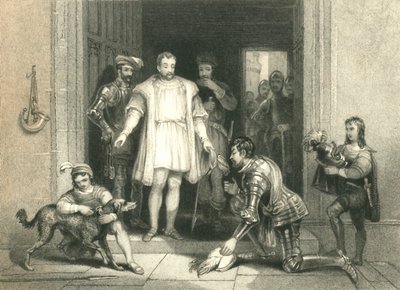 博林布鲁克在弗林特城堡对理查德二世的虚假致敬》，1836年 作者 不明