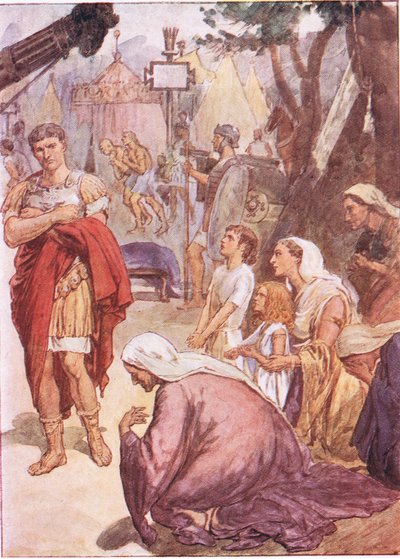 Coriolanus and the matrons of Rome，来自 Plutarch Lives，由 T C & E C Jack Ltd 出版 作者 威廉·雷尼
