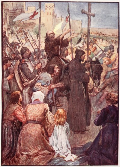 “通常他将被视为骑在屁股上”，来自“法国的故事”，作者Mary MacGregor，1920年（彩色光刻） 作者 威廉·雷尼
