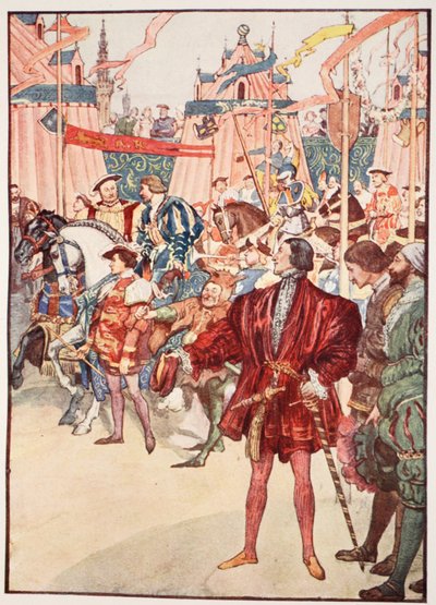 金色布料领域，1520年6月，插图来自“法国故事告诉男孩和女孩”，Mary Macgregor，1920年 作者 威廉·雷尼