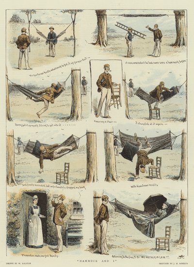 吊床和我（chromolitho） 作者 William Ralston