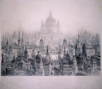克里斯托弗-沃伦的建筑梦之城，1842年 作者 威廉·理查森