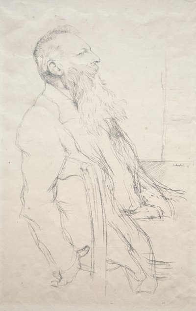 奥古斯特·罗丹（Auguste Rodin），1897年。 作者 威廉·罗森斯坦