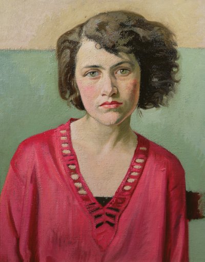 粉红女孩的肖像 作者 William Rothenstein