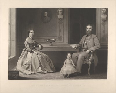 托马斯·杰克逊中将和他的家人斯通沃尔·杰克逊，1866年。 作者 威廉·萨顿