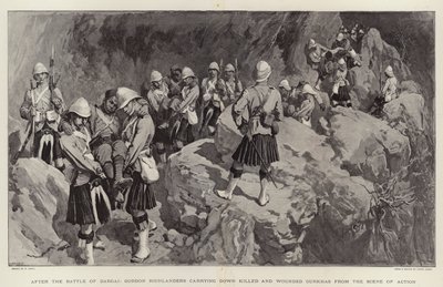 在Dargai战役之后，Gordon Highlanders从行动现场摧毁了杀死的Gurkhas 作者 William Small