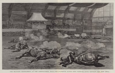农业大厅的军事锦标赛，第十五届（King&39;s Own）Hu骑兵正在进行新演习 作者 William Small