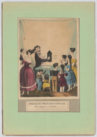 斯普纳千变万化的观点，不。 5. 神灯，c.1838（手绘彩色平版印刷） 作者 威廉·斯普纳