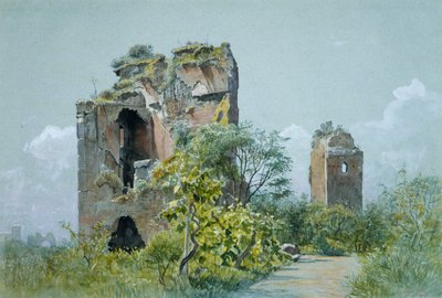 Trajan Sette Sale的浴室，布兰卡乔别墅，罗马，约。 1882年。 作者 威廉·斯坦利·哈瑟尔汀