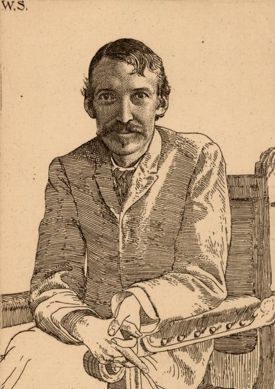 罗伯特·路易斯·贝尔福·史蒂文森 (1850-1894) 苏格兰作家 作者 威廉·斯特兰德