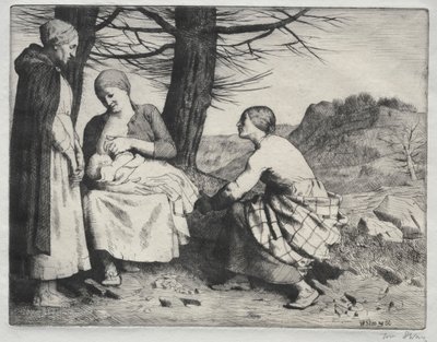 女人和孩子，c。 1886年。 作者 威廉·斯特兰德